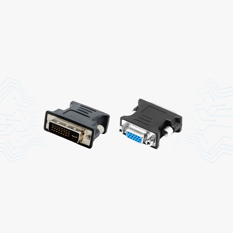 ADAPTADOR DVI24+5 MACHO A VGA HEMBRA