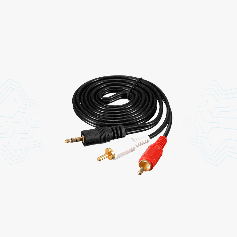 CABLE AUDIO 2RCA ANERA 02 METROS 3.5MM STEREO