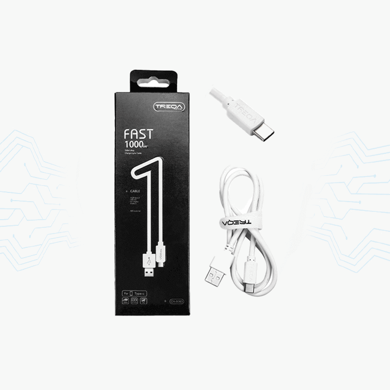 CABLE CELULAR TIPO-C 1 MTS TREQA CA-8063 BLANCO