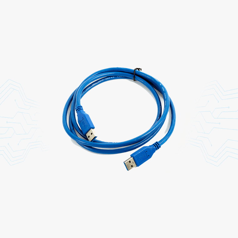 CABLE USB MACHO MACHO ANERA AZUL 1MTS/1.8 MTS