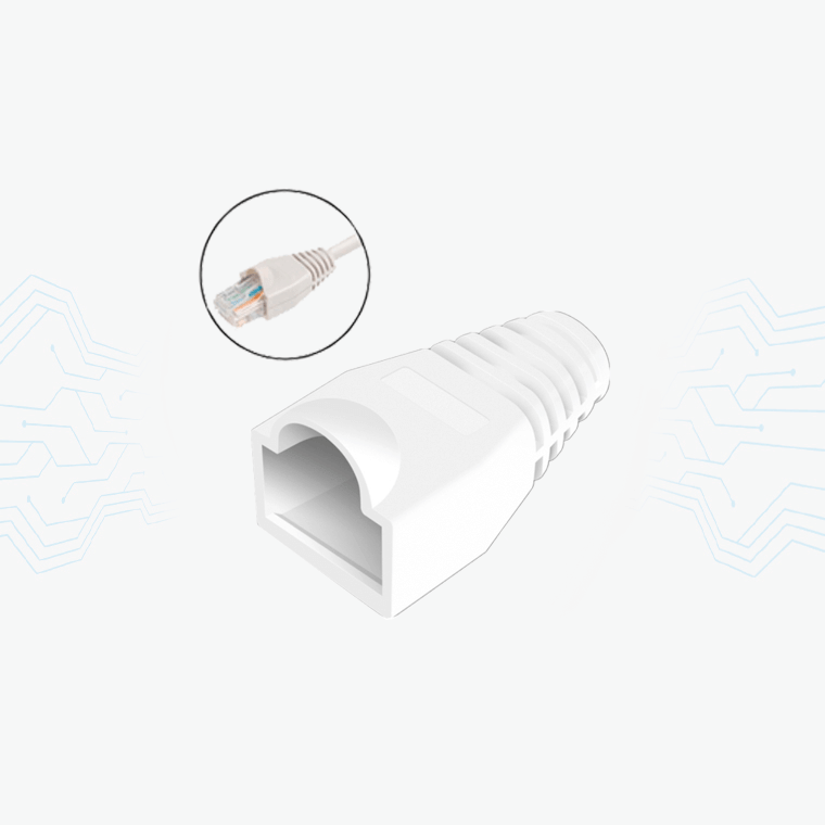 CAPUCHON RJ-45 BLANCO 100PCS