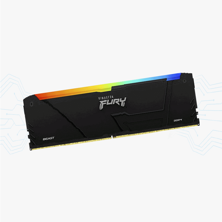 DIMM KINGSTON 16GB 3200MHZ DDR4 CL16 DIMM FURY BEAST RGB