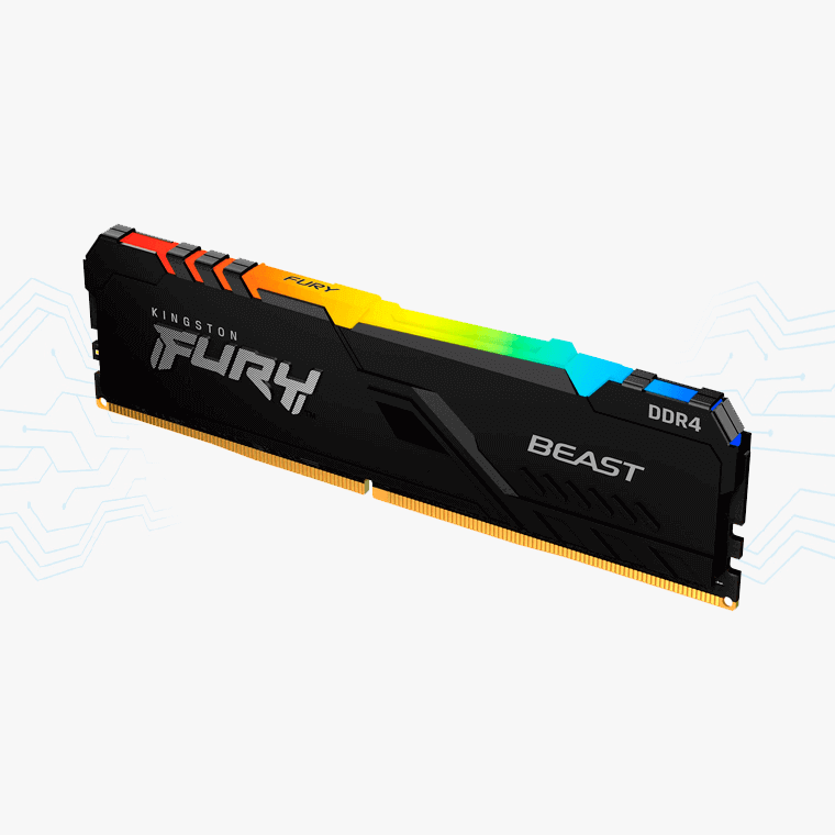 DIMM KINGSTON FURY RGB 8GB 3200MHZ DDR4 CL16 DIMM BEAST