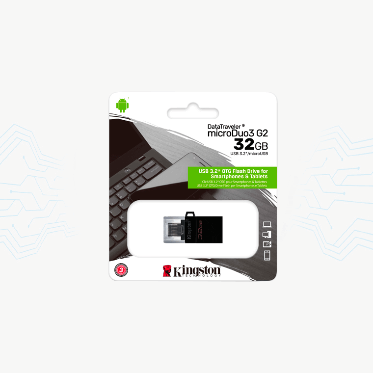 FLASH MEMORY KINGSTON 32GB OTG MICRO DUO 3.2
