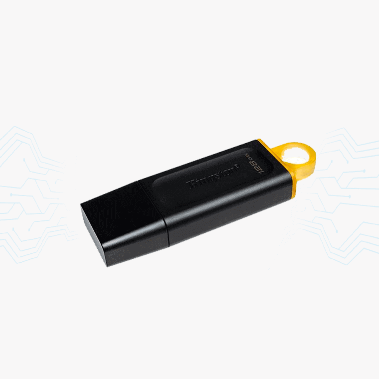 KINGSTON 128GB USB3.2 GEN1 EXODIA BLACK YELLOW