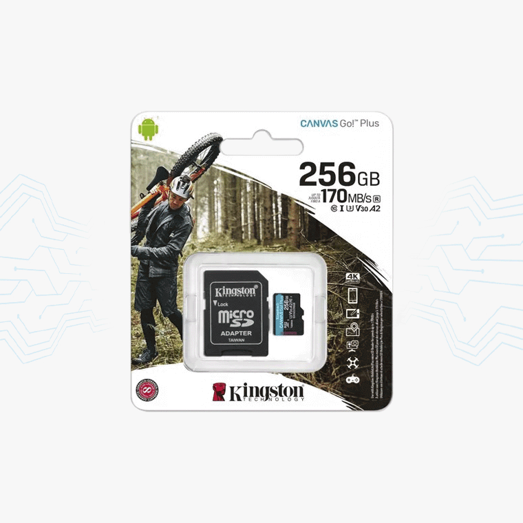MICRO SD KINGSTON 256GB 170MB/S CLASE 10