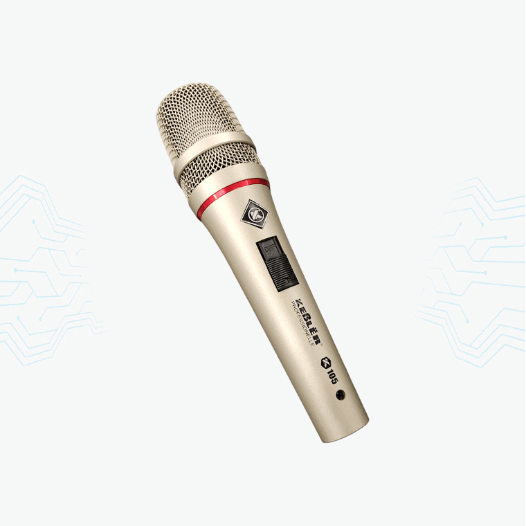 MICROFONO PROFESIONAL KEBLER K105 M01009 DORADO ALAMBRICO 5M
