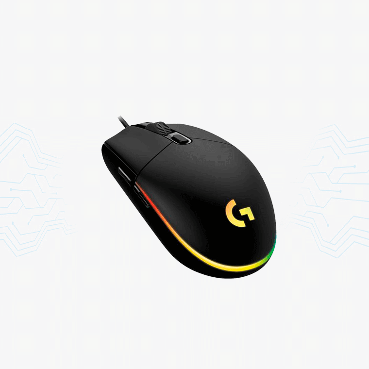 MOUSE LOGITECH ALAMBRICO GAMING G203 NEGRO RGB LIGHTSYNC