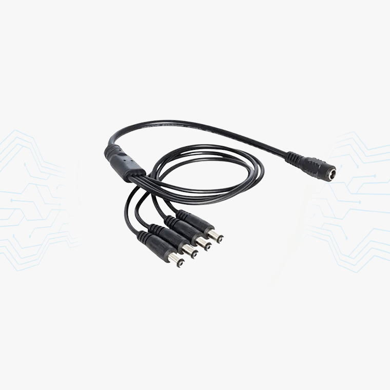 PULPO DE 4  PARA CAMARA  DE  SEGURIDAD