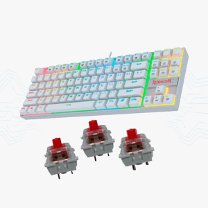 TECLADO RED DRAGON KUMARA SWITCH ROJO MECANICO K552W-RGB
