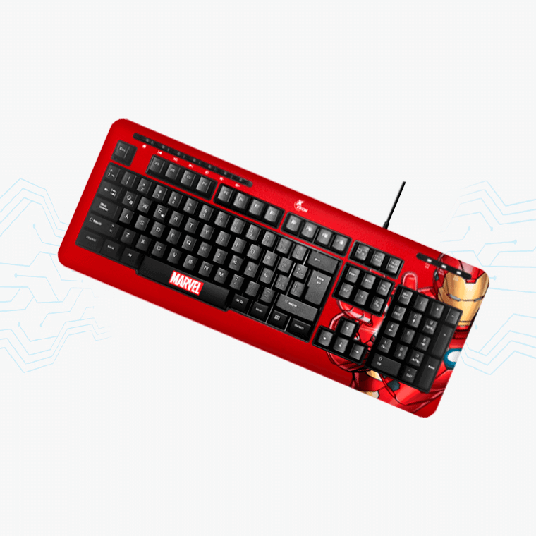TECLADO XTECH MARVEL IRON MAN USB MULTIMEDIA