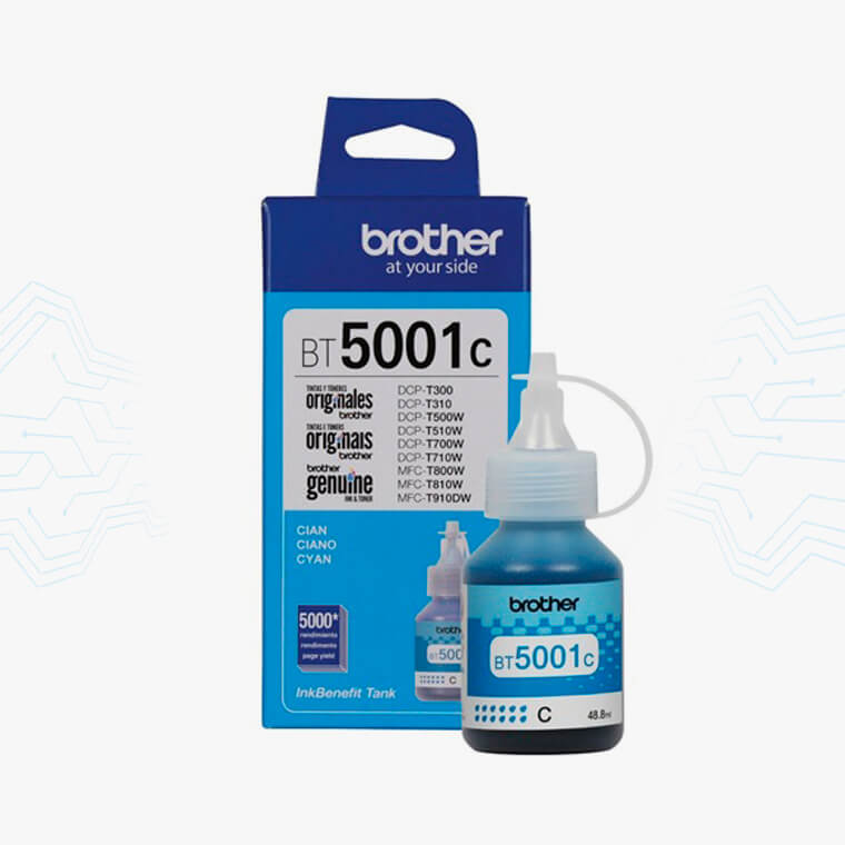 TINTA BROTHER BT5001C CYAN 5000PGS