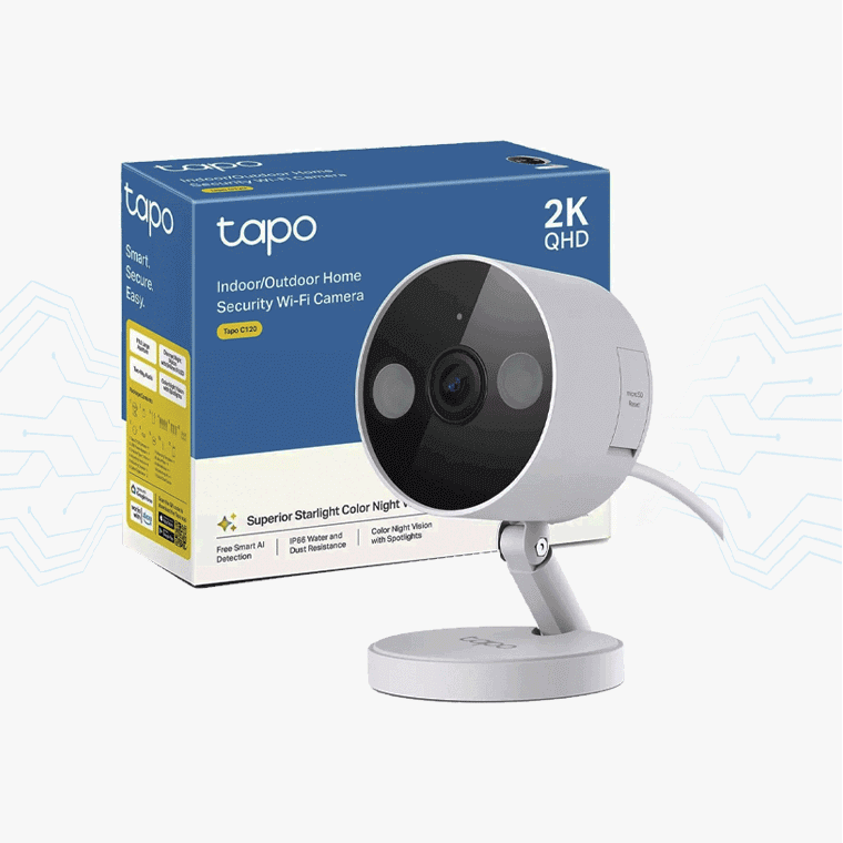 CAMARA DE VIGILANCIA WIFI TP-LINK TAPO C120 2K 4MP WI-FI