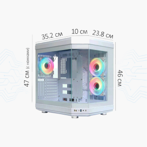 CASE GAMING GAMEMAX BLANCO HYPE-M INC 3 VENT