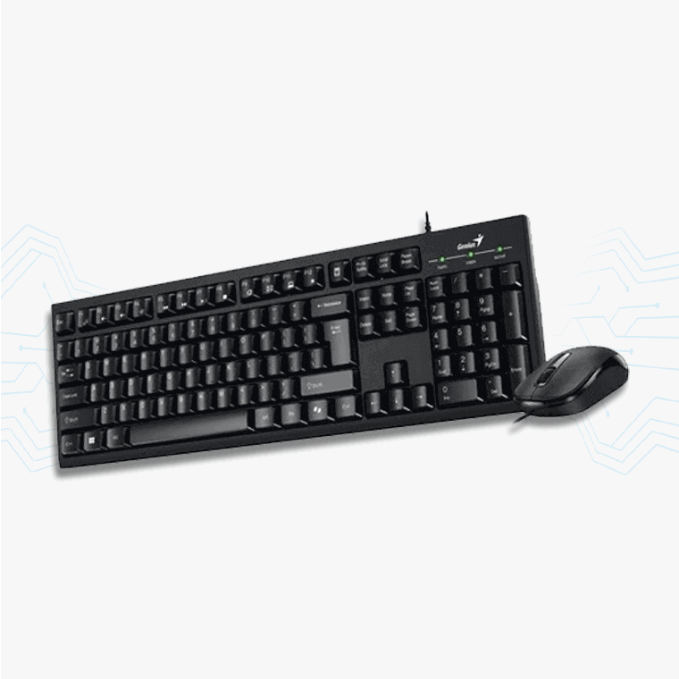 COMBO TECLADO-MOUSE WIRED USB NEGRO GENIUS KM-100SE