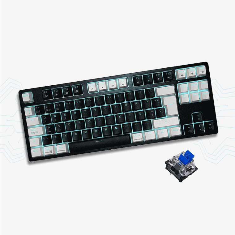 TECLADO GAMING MECANICO TENGU YOKAI EX80 80 POR CIENTO
