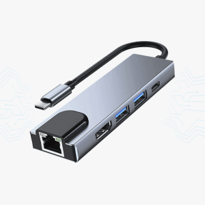 ADAPTADOR TIPO C 6 EN 1 4K 2P TIPO C/ 2P USB 3.0/ HDMI/ PUERTO LAN