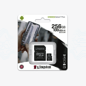 MICRO SD KINGSTON 256GB 100MB CON ADAPTADOR