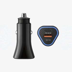 CARGADOR CIGARRERA STEREN DOS USB Y TIPO C 20W ELI-875