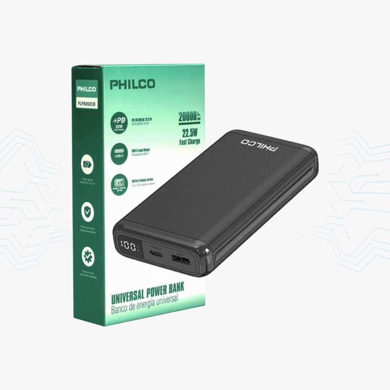 POWER BANK PHILCO 20000MAH