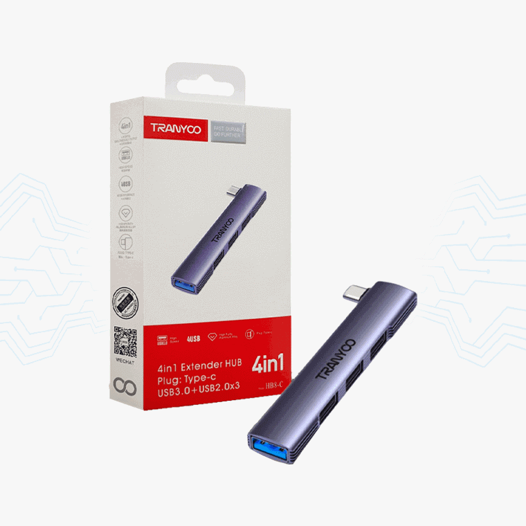 HUB TRANYOO TIPO C 3.0 4 PUERTOS