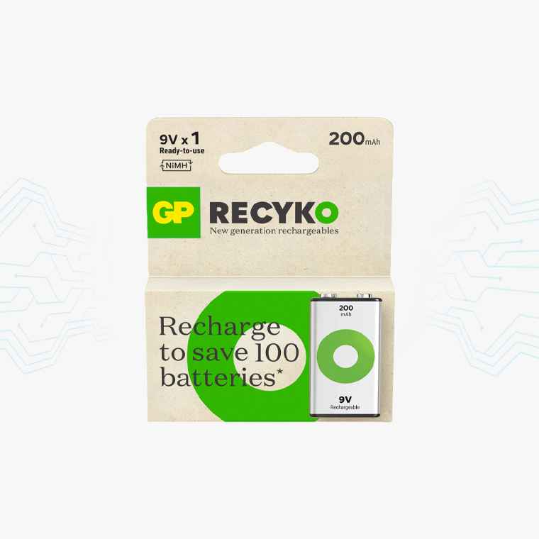 BATERIA GP 9V RECARGABLE GP