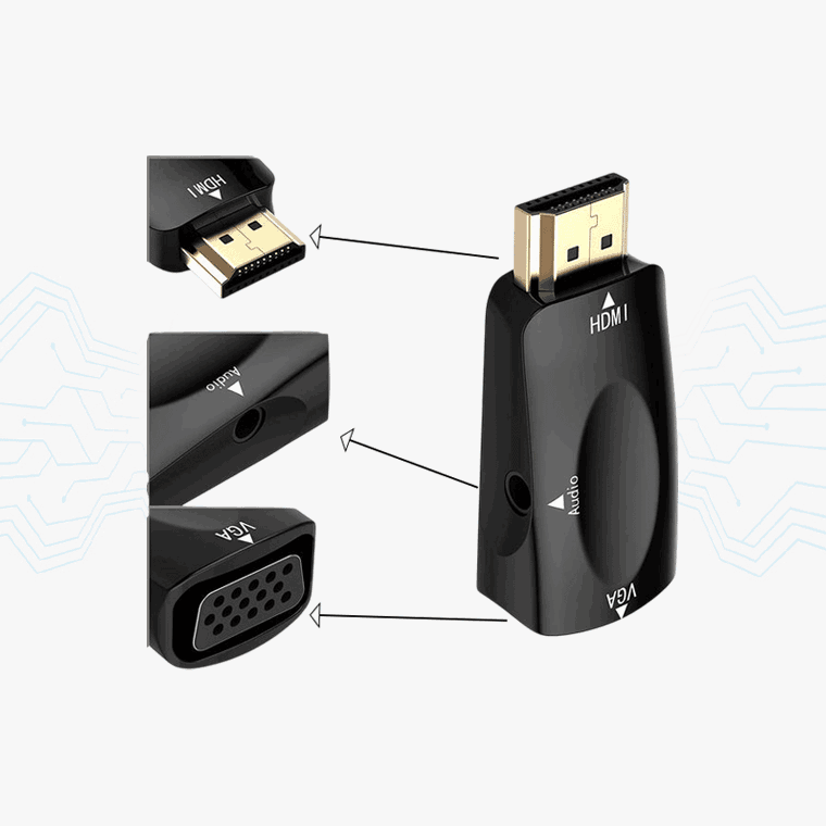 CONVERTIDOR HDMI A VGA Y AUDIO TIPO FLASH/ CONVHDMI