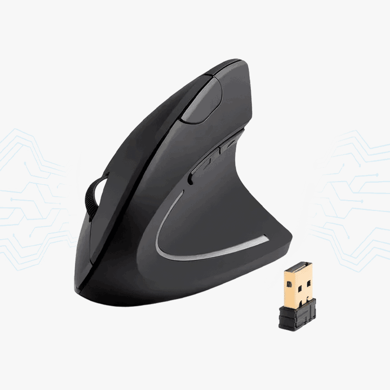 MOUSE ERGONOMICO 835LW ELASSERINALAMBRICO USB NEGRO