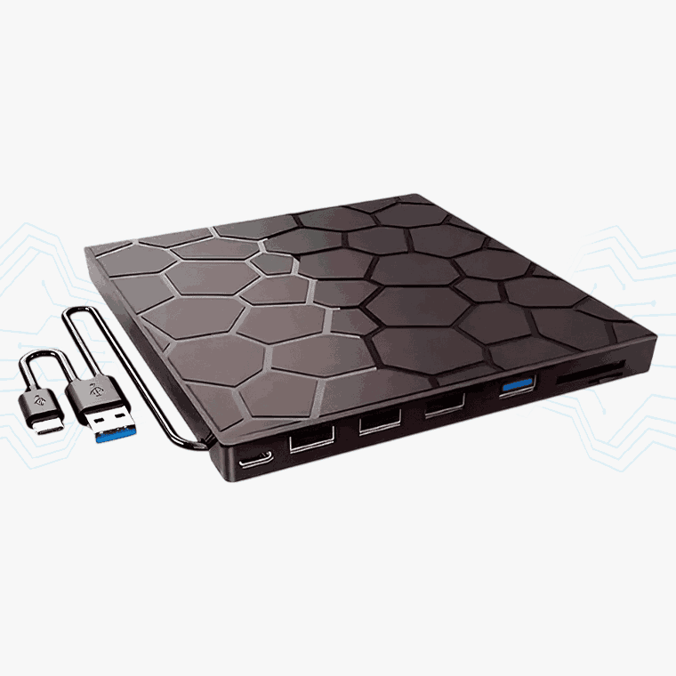 LECTOR DE DVD EXTERNO USB 3.0 Y USB-C 3P USB 2.0 Y LEC