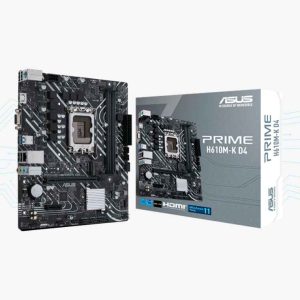 MOTHERBOARD ASUS PRIME H610M-K D4 12VA LGA1700 2XDDR4-3200 DISPLAY PORT/ HDMI/ M.2/ USB3.2 PCIE4.0 MATX